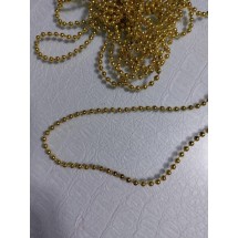 Бусины на нитке цв. золото 4 мм, цена  за 1 м